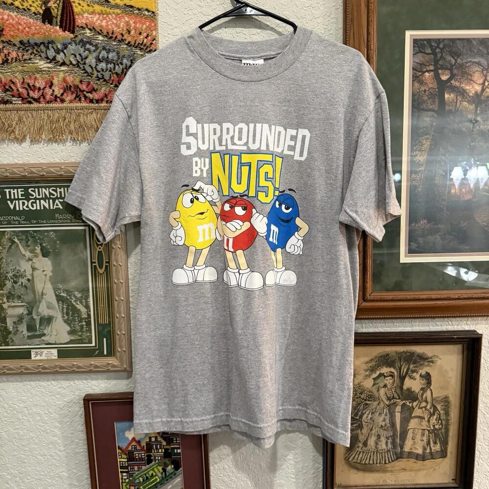 Vintage 00s NWOT M&M’s Surrounded‎ By Nuts Promo Shirt Size Large